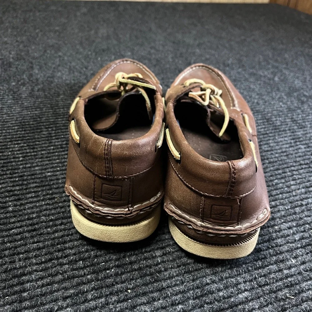 Sperry Top-Sider Boat Shoes Mens 13 Brown Leather Authentic Original Loafers
